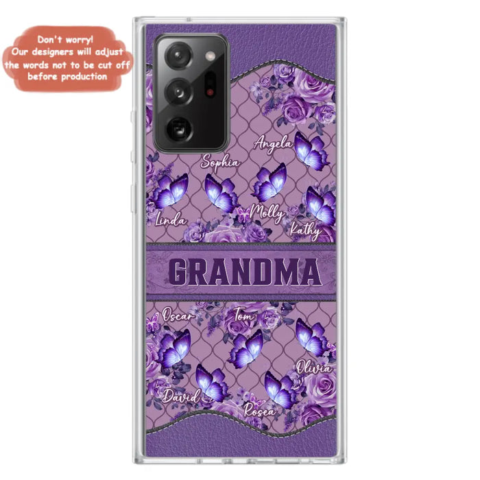 Personalized Grandma Butterfly Phone Case - Gift Idea For Mother's Day/Grandma - Cases For iPhone/Samsung