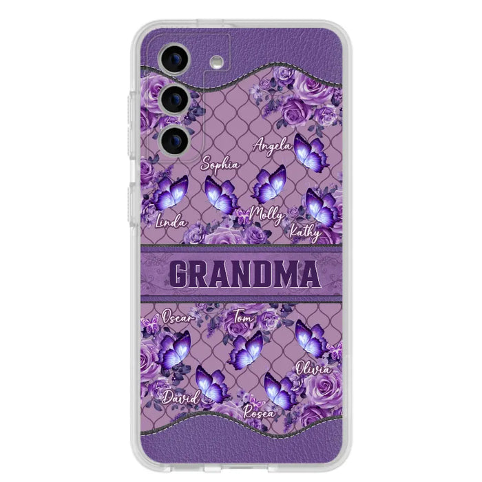 Personalized Grandma Butterfly Phone Case - Gift Idea For Mother's Day/Grandma - Cases For iPhone/Samsung