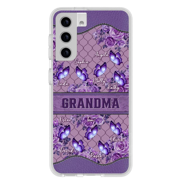 Personalized Grandma Butterfly Phone Case - Gift Idea For Mother's Day/Grandma - Cases For iPhone/Samsung