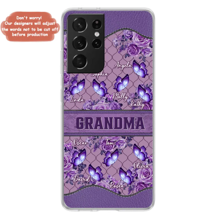 Personalized Grandma Butterfly Phone Case - Gift Idea For Mother's Day/Grandma - Cases For iPhone/Samsung