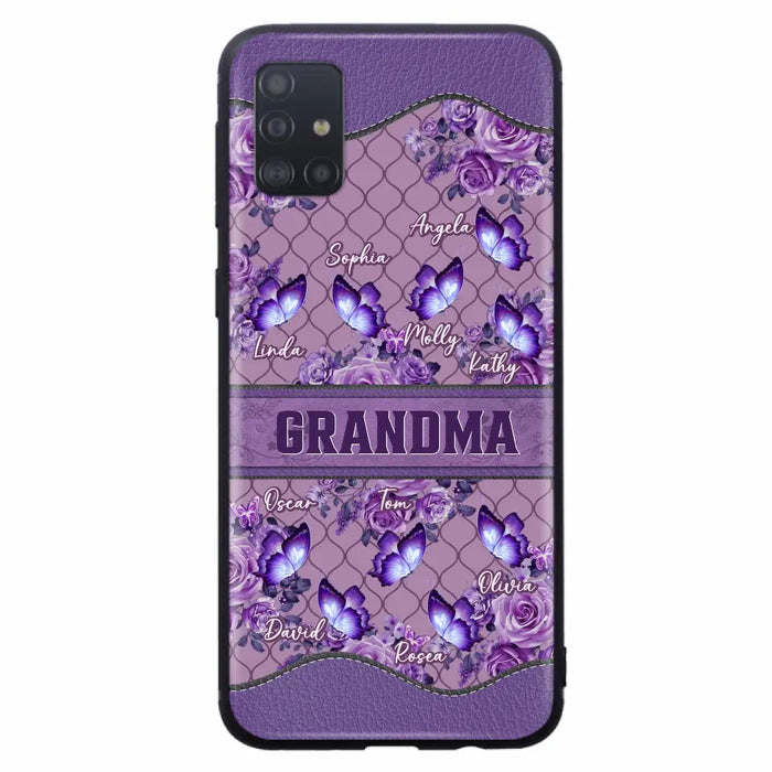 Personalized Grandma Butterfly Phone Case - Gift Idea For Mother's Day/Grandma - Cases For iPhone/Samsung