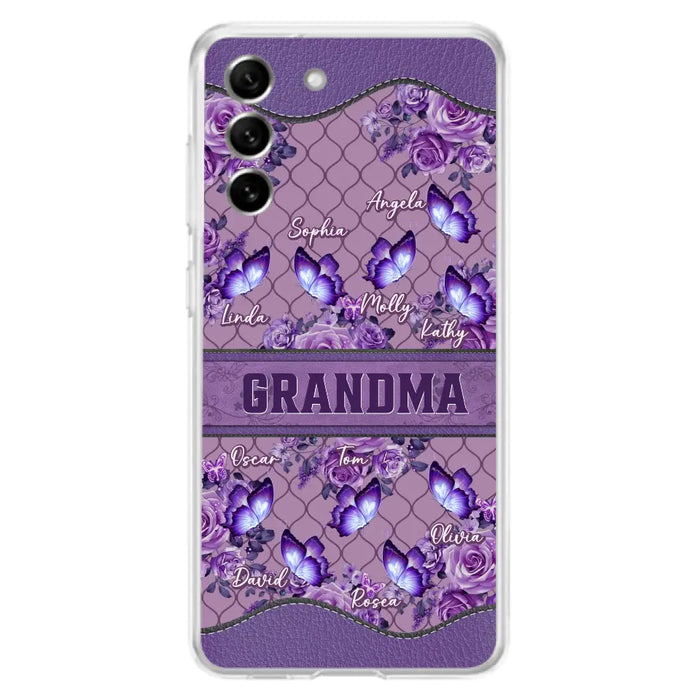 Personalized Grandma Butterfly Phone Case - Gift Idea For Mother's Day/Grandma - Cases For iPhone/Samsung