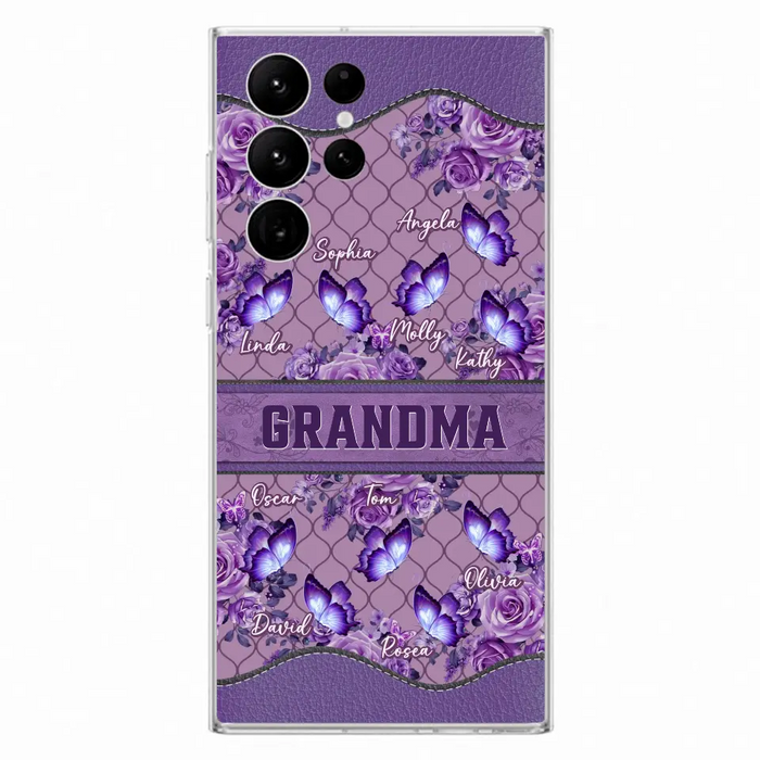 Personalized Grandma Butterfly Phone Case - Gift Idea For Mother's Day/Grandma - Cases For iPhone/Samsung