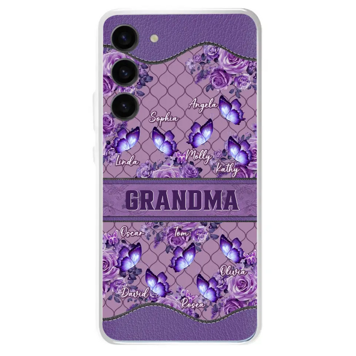 Personalized Grandma Butterfly Phone Case - Gift Idea For Mother's Day/Grandma - Cases For iPhone/Samsung