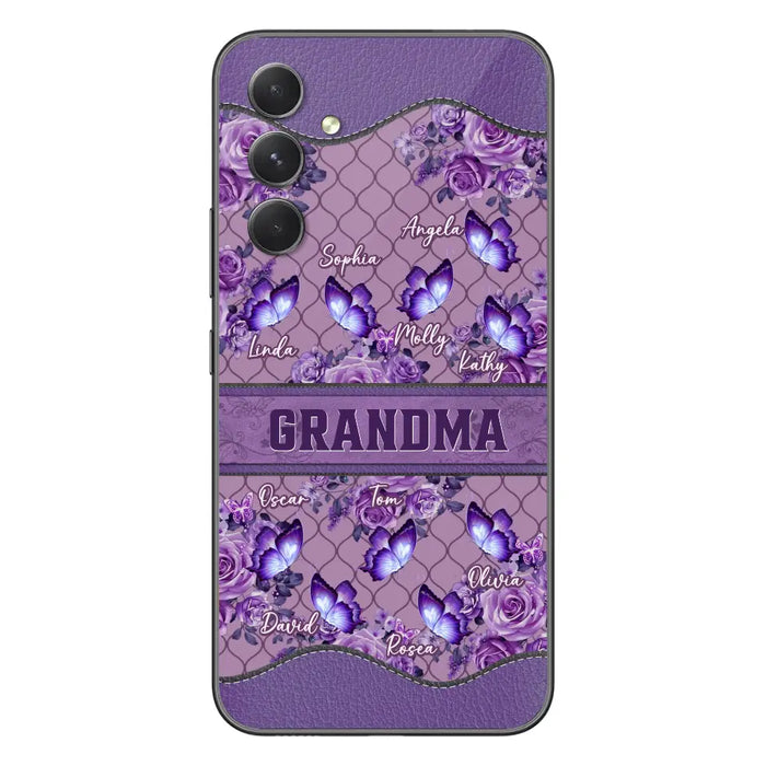 Personalized Grandma Butterfly Phone Case - Gift Idea For Mother's Day/Grandma - Cases For iPhone/Samsung