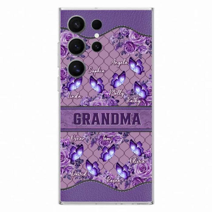 Personalized Grandma Butterfly Phone Case - Gift Idea For Mother's Day/Grandma - Cases For iPhone/Samsung