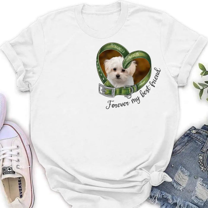 Custom Personalized Memorial Dog Photo Shirt/Hoodie - Memorial Gift Idea For Dog Owners - Forever My Best Friend