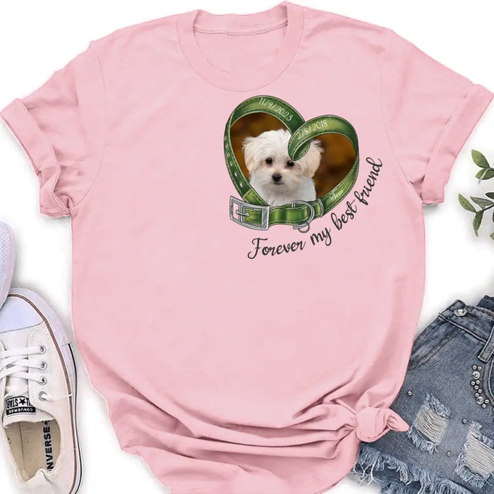 Custom Personalized Memorial Dog Photo Shirt/Hoodie - Memorial Gift Idea For Dog Owners - Forever My Best Friend