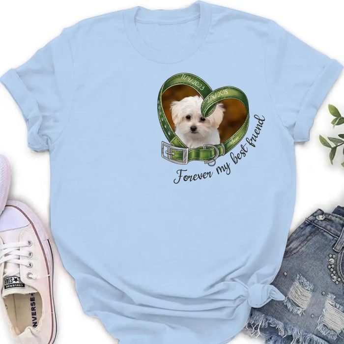 Custom Personalized Memorial Dog Photo Shirt/Hoodie - Memorial Gift Idea For Dog Owners - Forever My Best Friend