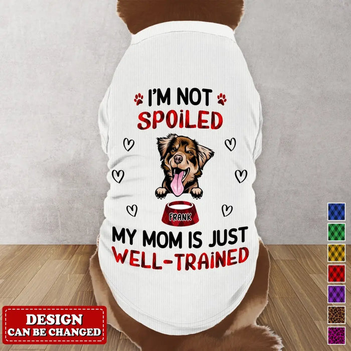 Custom Personalized Dog AOP Big Dog's Tank Top - Gift Idea For Your Dog - I'm Not Spoiled My Mom Is Just Well-Trained