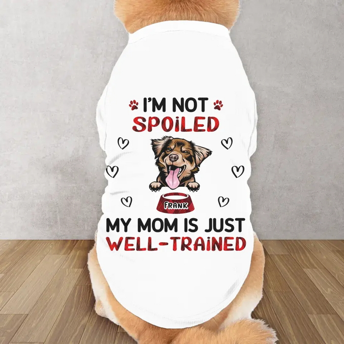 Custom Personalized Dog AOP Big Dog's Tank Top - Gift Idea For Your Dog - I'm Not Spoiled My Mom Is Just Well-Trained