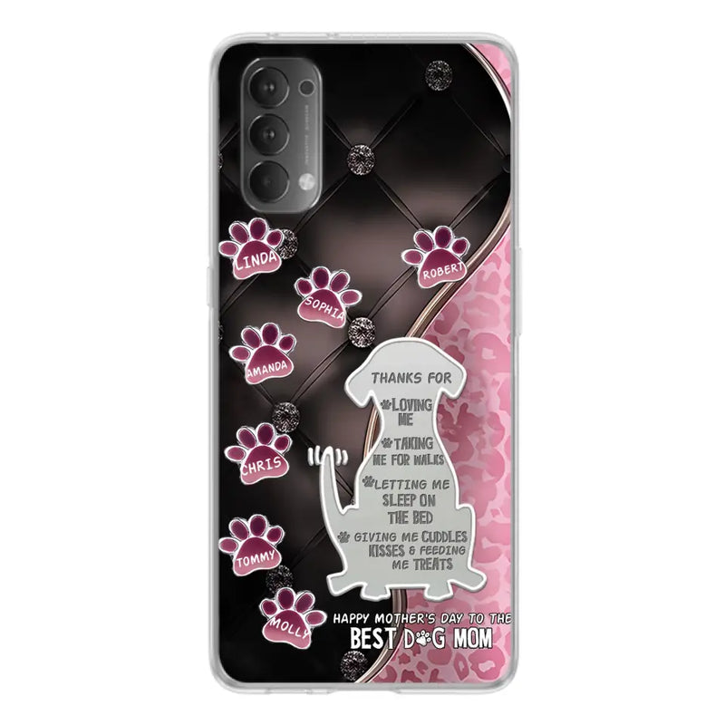 Personalized Memorial Dog Mom Phone Case - Memorial Gift Idea For Dog Lover - Up to 7 Dogs - Thanks For Loving Me - Oppo/Xiaomi/Huawei