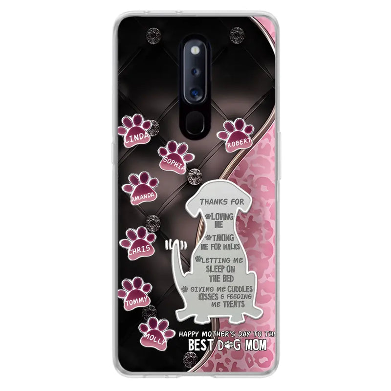 Personalized Memorial Dog Mom Phone Case - Memorial Gift Idea For Dog Lover - Up to 7 Dogs - Thanks For Loving Me - Oppo/Xiaomi/Huawei
