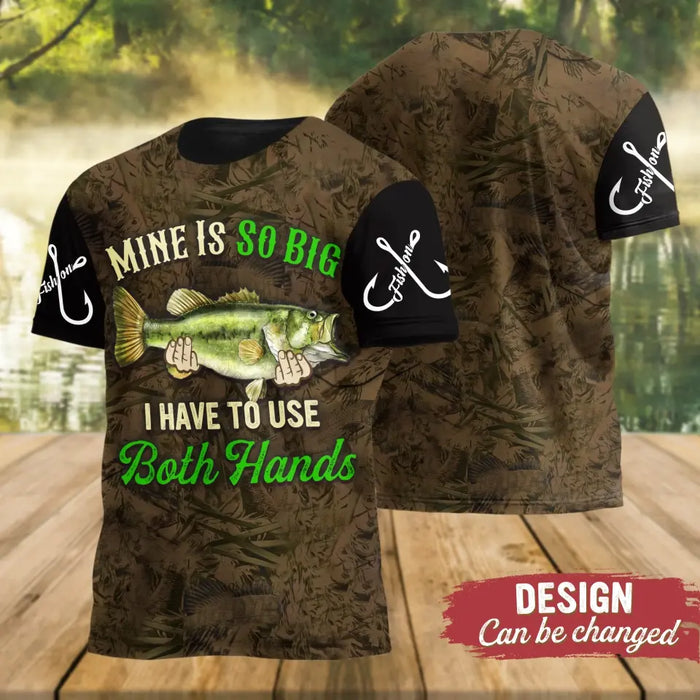 Custom Personalized Fishing Hookin' AOP T-Shirt - Funny Gift Idea For Fishing Lovers/ Father's Day - Gift To Husband/ Boyfriend - I Like It When She Bends Over