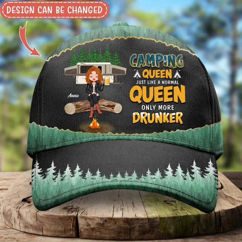 Personalized Camping Queen Baseball Cap - Mother's Day Gift Idea for Camping Lovers - I Never Dreamed I'd Grow Up To Be A Super Sexy Camping Lady