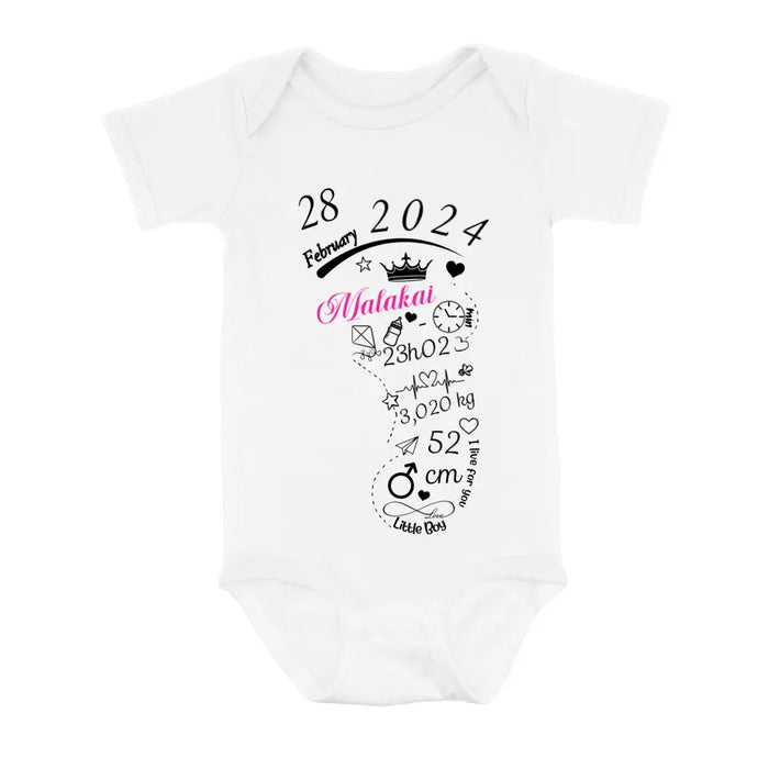 Custom Personalized Feet Baby Onesie - Gift Idea For Your Baby/ Birthday