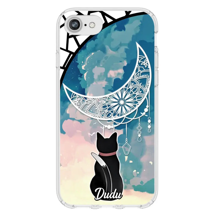 Custom Personalized Black Cat Phone Case - Gift Idea For Cat Lover - Case For iPhone/Samsung