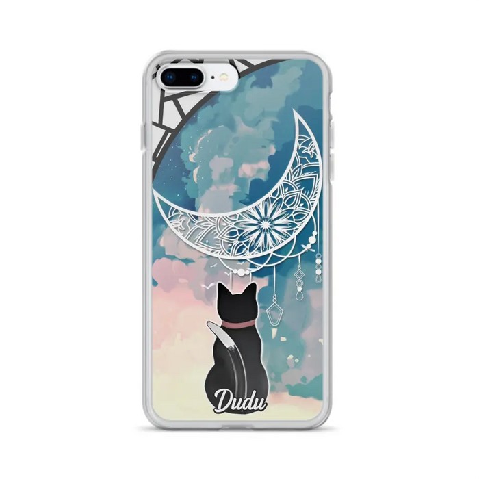 Custom Personalized Black Cat Phone Case - Gift Idea For Cat Lover - Case For iPhone/Samsung