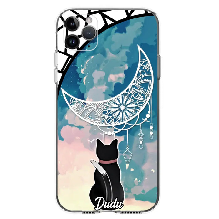 Custom Personalized Black Cat Phone Case - Gift Idea For Cat Lover - Case For iPhone/Samsung