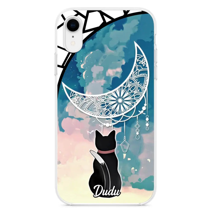 Custom Personalized Black Cat Phone Case - Gift Idea For Cat Lover - Case For iPhone/Samsung