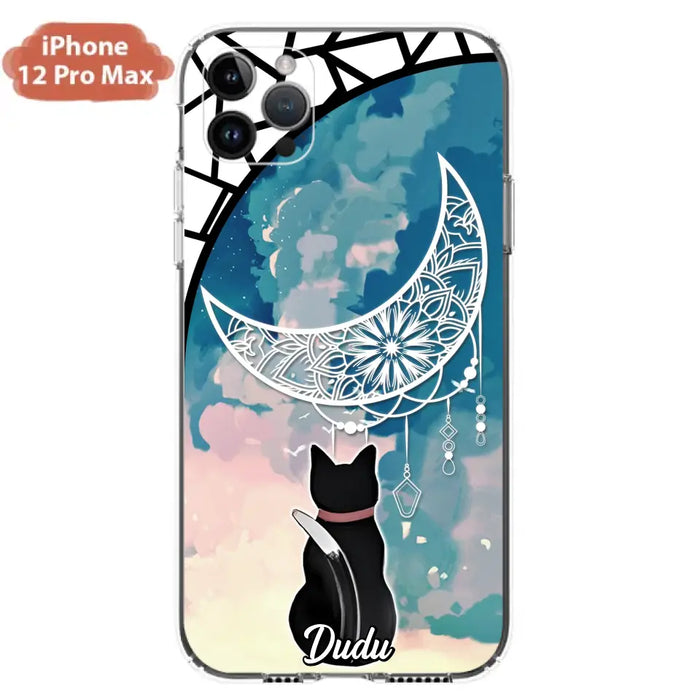 Custom Personalized Black Cat Phone Case - Gift Idea For Cat Lover - Case For iPhone/Samsung