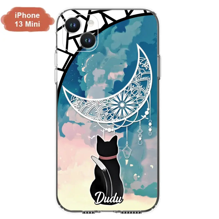 Custom Personalized Black Cat Phone Case - Gift Idea For Cat Lover - Case For iPhone/Samsung