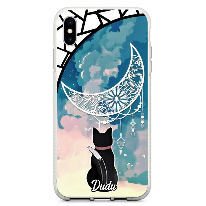 Custom Personalized Black Cat Phone Case - Gift Idea For Cat Lover - Case For iPhone/Samsung