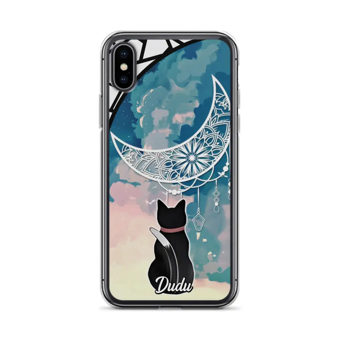 Custom Personalized Black Cat Phone Case - Gift Idea For Cat Lover - Case For iPhone/Samsung