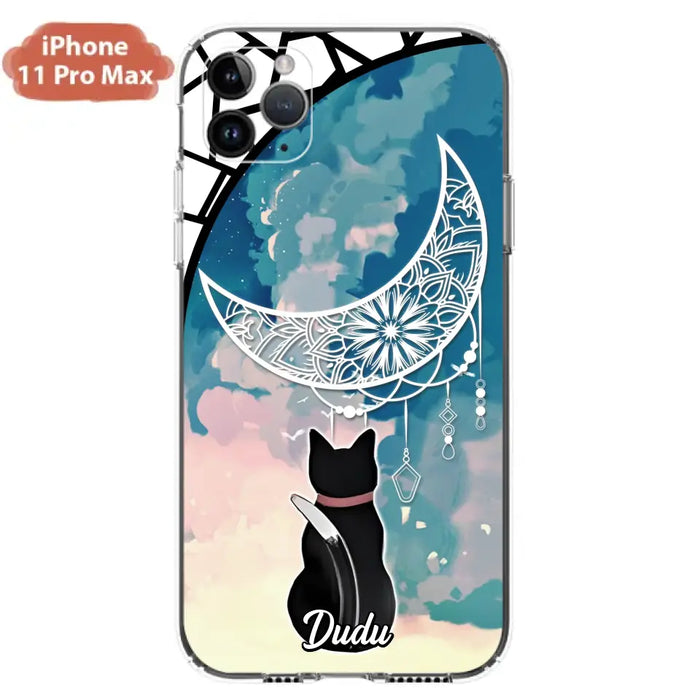 Custom Personalized Black Cat Phone Case - Gift Idea For Cat Lover - Case For iPhone/Samsung