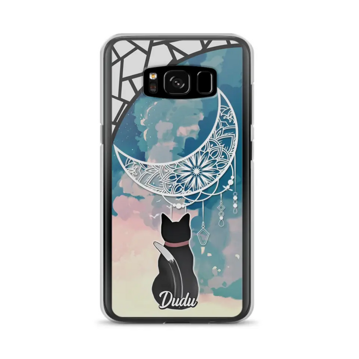 Custom Personalized Black Cat Phone Case - Gift Idea For Cat Lover - Case For iPhone/Samsung