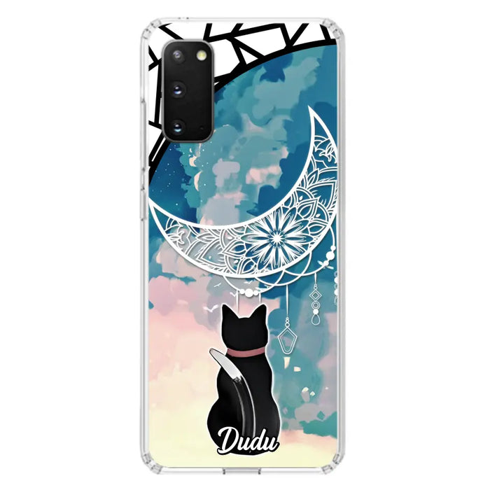 Custom Personalized Black Cat Phone Case - Gift Idea For Cat Lover - Case For iPhone/Samsung