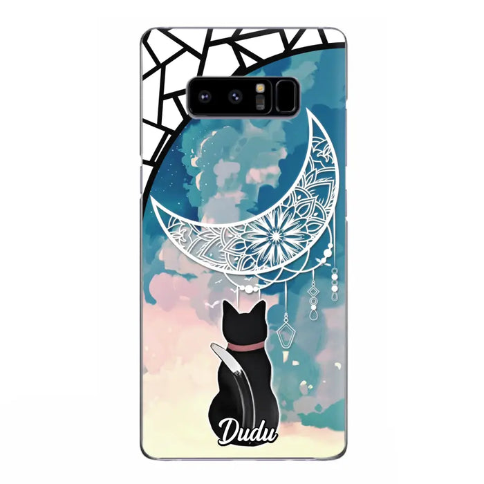 Custom Personalized Black Cat Phone Case - Gift Idea For Cat Lover - Case For iPhone/Samsung