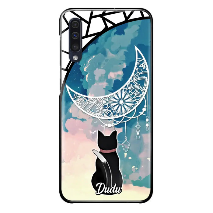 Custom Personalized Black Cat Phone Case - Gift Idea For Cat Lover - Case For iPhone/Samsung