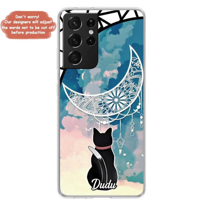 Custom Personalized Black Cat Phone Case - Gift Idea For Cat Lover - Case For iPhone/Samsung