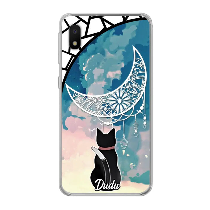 Custom Personalized Black Cat Phone Case - Gift Idea For Cat Lover - Case For iPhone/Samsung