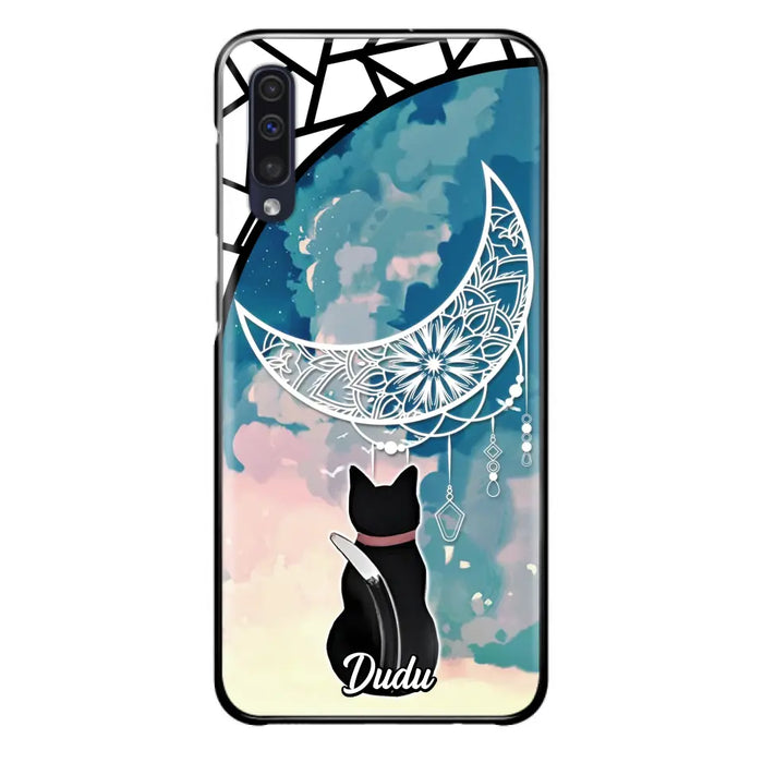 Custom Personalized Black Cat Phone Case - Gift Idea For Cat Lover - Case For iPhone/Samsung