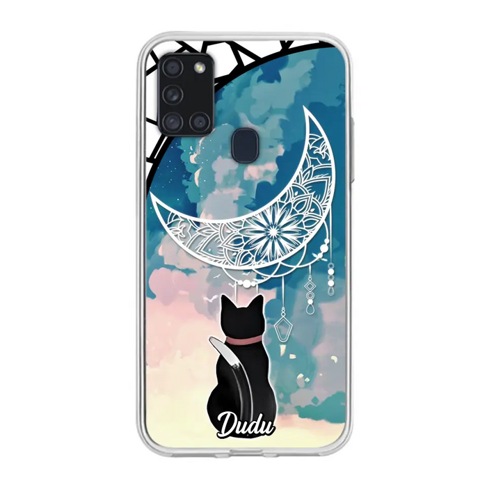 Custom Personalized Black Cat Phone Case - Gift Idea For Cat Lover - Case For iPhone/Samsung