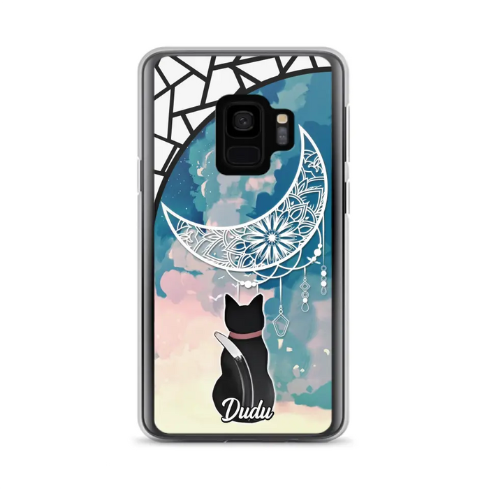 Custom Personalized Black Cat Phone Case - Gift Idea For Cat Lover - Case For iPhone/Samsung