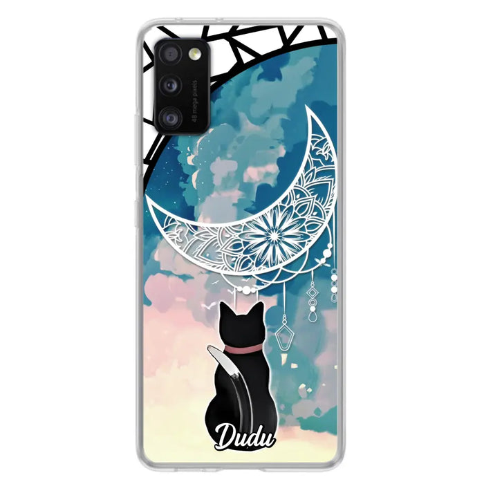 Custom Personalized Black Cat Phone Case - Gift Idea For Cat Lover - Case For iPhone/Samsung