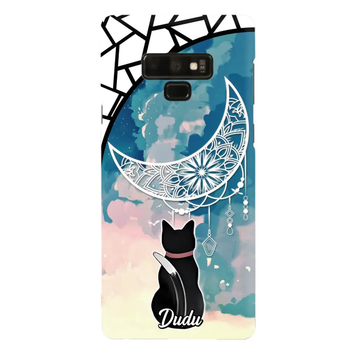 Custom Personalized Black Cat Phone Case - Gift Idea For Cat Lover - Case For iPhone/Samsung