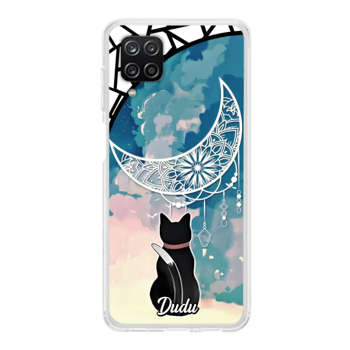 Custom Personalized Black Cat Phone Case - Gift Idea For Cat Lover - Case For iPhone/Samsung