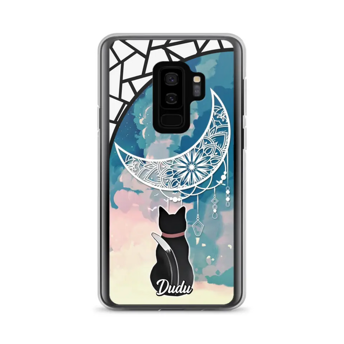 Custom Personalized Black Cat Phone Case - Gift Idea For Cat Lover - Case For iPhone/Samsung