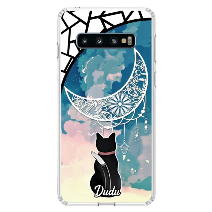 Custom Personalized Black Cat Phone Case - Gift Idea For Cat Lover - Case For iPhone/Samsung