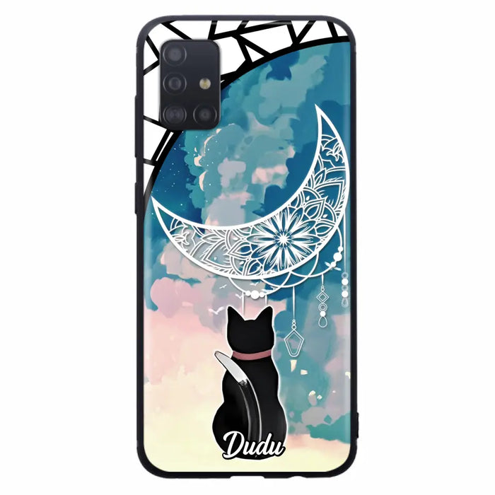 Custom Personalized Black Cat Phone Case - Gift Idea For Cat Lover - Case For iPhone/Samsung