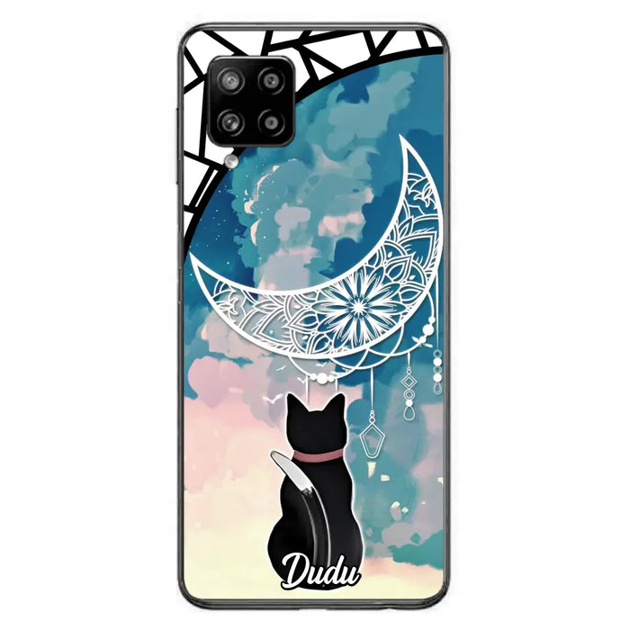 Custom Personalized Black Cat Phone Case - Gift Idea For Cat Lover - Case For iPhone/Samsung