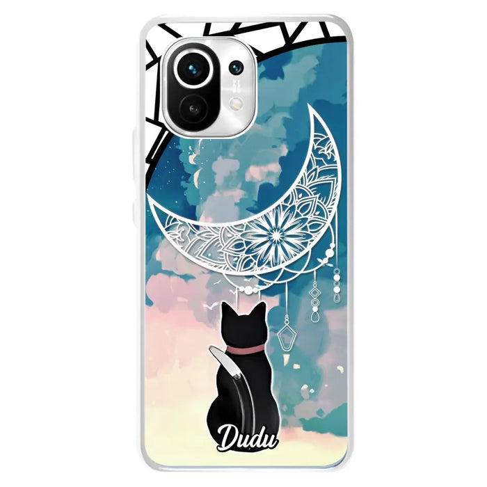 Custom Personalized Black Cat Phone Case - Gift Idea For Cat Lover - Case For Oppo/Xiaomi/Huawei