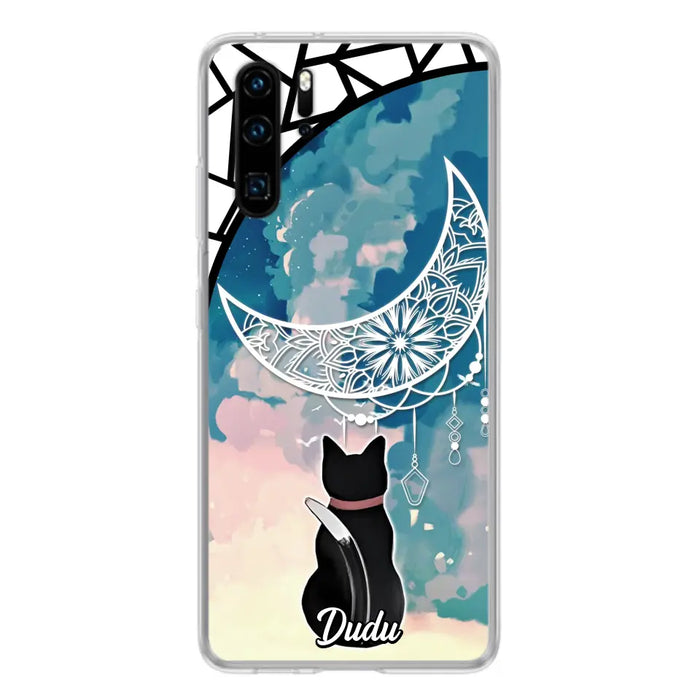 Custom Personalized Black Cat Phone Case - Gift Idea For Cat Lover - Case For Oppo/Xiaomi/Huawei