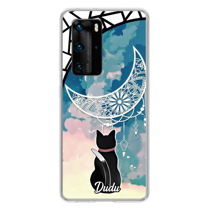 Custom Personalized Black Cat Phone Case - Gift Idea For Cat Lover - Case For Oppo/Xiaomi/Huawei