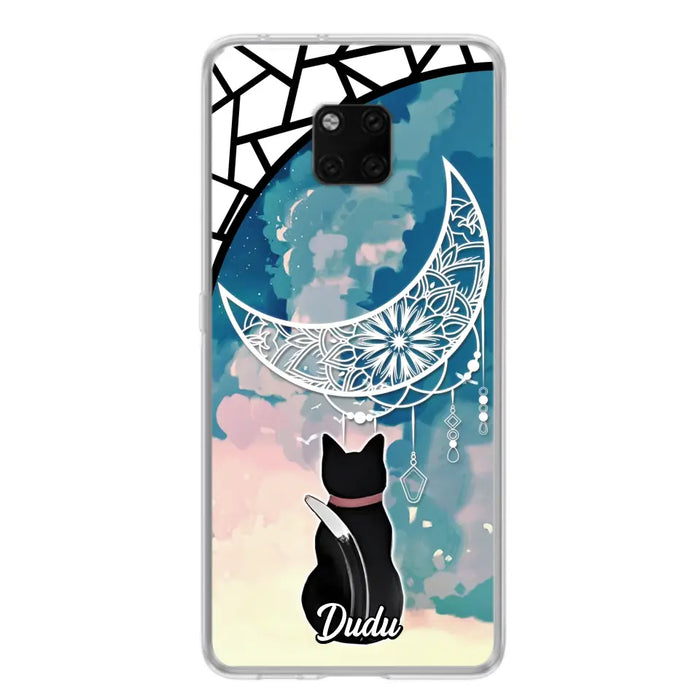 Custom Personalized Black Cat Phone Case - Gift Idea For Cat Lover - Case For Oppo/Xiaomi/Huawei