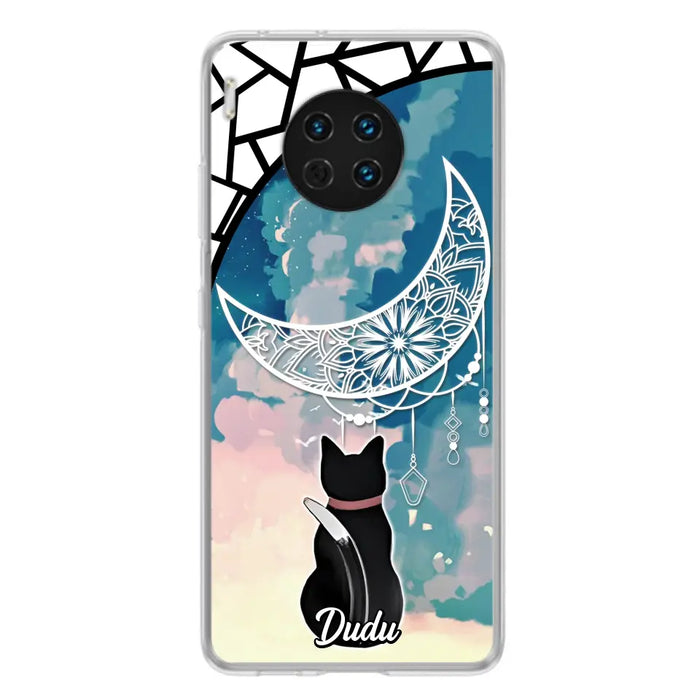 Custom Personalized Black Cat Phone Case - Gift Idea For Cat Lover - Case For Oppo/Xiaomi/Huawei